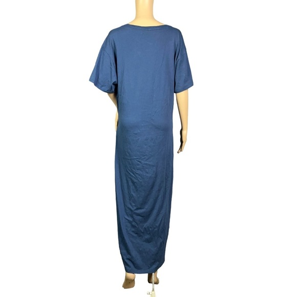 Polo Ralph Lauren Womens Wrap T-Shirt Dress Navy Blue Tie Up Cotton Size XL - Picture 7 of 11